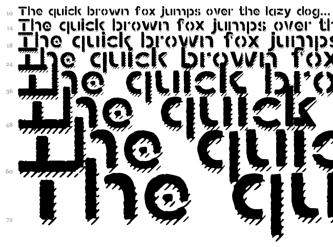 Stamped Navy font waterfall